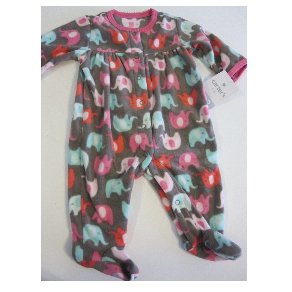 Carter's Fleece Pajama Sleeper Girl Size 3 Months